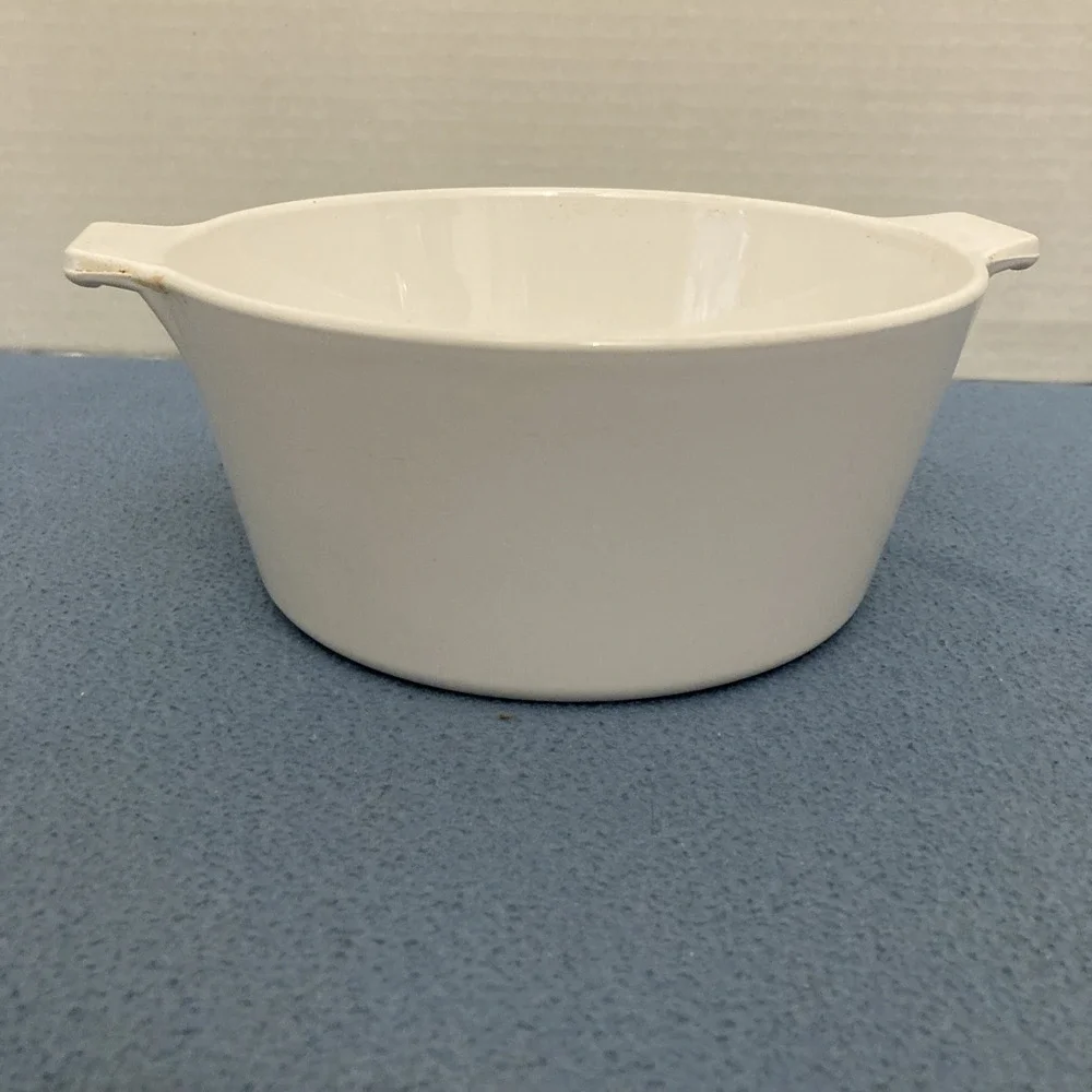 VTG‎ Centura by Corning White 1 3/4 QT Round Saucepan w/Handles- No Lid